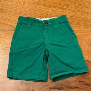 Janie and Jack green 100% cotton toddler shorts size 3. Excellent condition!